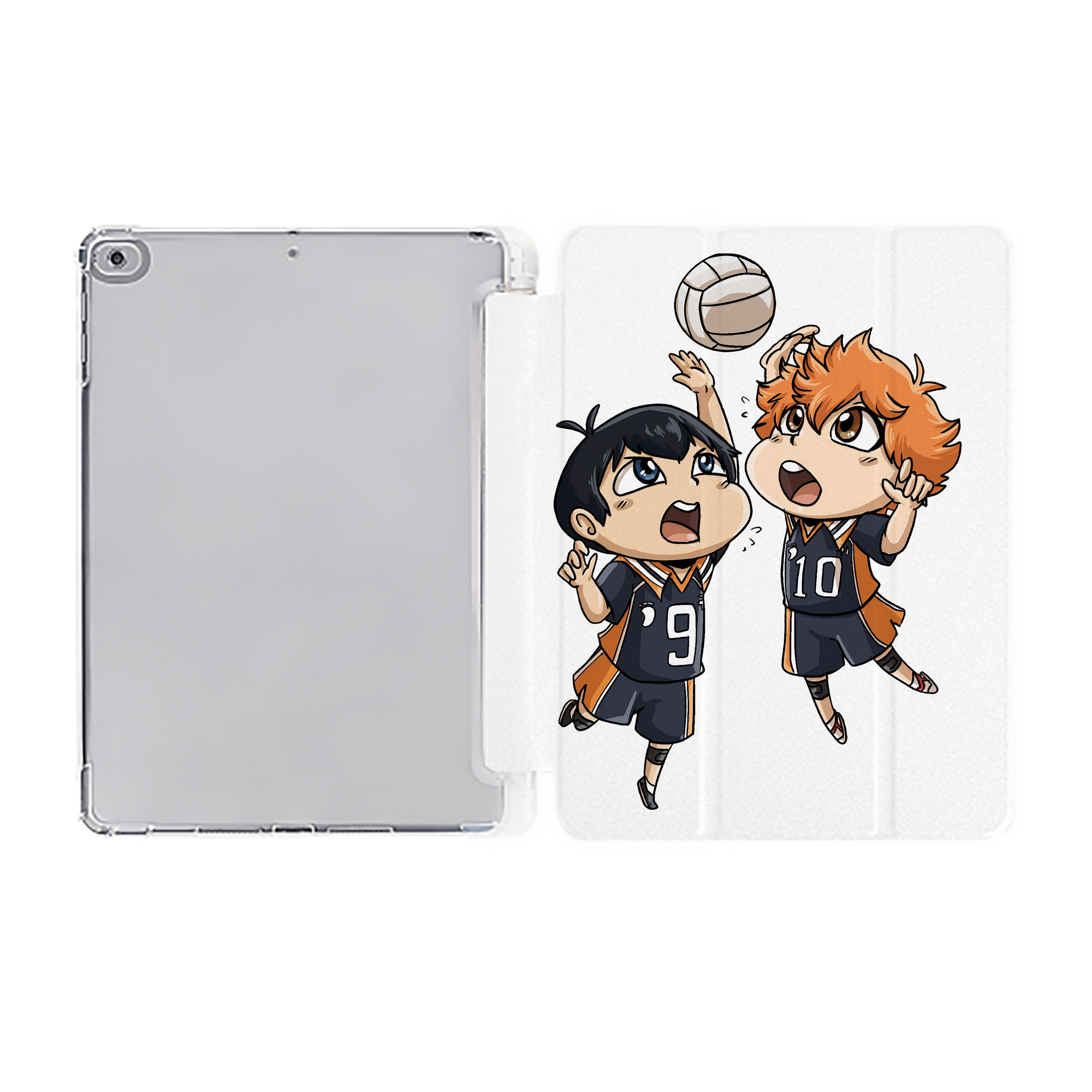 （画像用） ハイキュー!! Haikyu!! IPad ケース ペン収納付き 三つ折りスタンド PUレザー×シリコン 対応機種9.5/10.5/10.9インチ